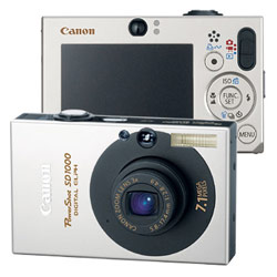 CANON USA - DIGITAL CAMERAS Canon SD1000 PowerShot 7 Megapixel Digital ELPH Camera - BLACK