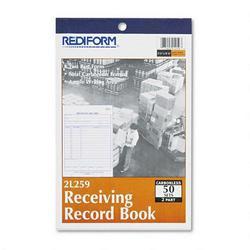 Rediform Office Products Carbonless Receiving Record Book, Duplicate, 50 Sets/Book (RED2L259)