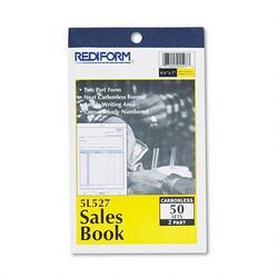 Rediform Office Products Carbonless Sales Books, Duplicate Style, 4-1/4 x 6-3/8, 50 Sets per Book (RED5L527)
