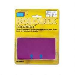 Eldon Office Products Card Protectors, For 2-1/4 x 4 Cards, Assorted Colors, 50 Per Pack (ROL67649)