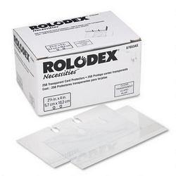 Eldon Office Products Card Protectors, For 2-1/4 x 4 Rotary Cards, Clear, 250 Sleeves Per Box (ROL67653)