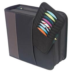 Case Logic 224 Capacity CD Wallet - Clam Shell - Nylon - Black, Gray - 224 CD/DVD