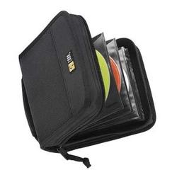 Case Logic 32 Capacity CD Wallet - Clam Shell - Nylon - Black - 32 CD/DVD