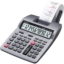 Casio Printing Calculator - 12 Character(s) - Power Adapter, Battery Powered