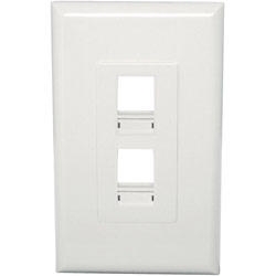 Channel Vision 2 Socket Decora-Style Faceplate - 1-Gang - Almond