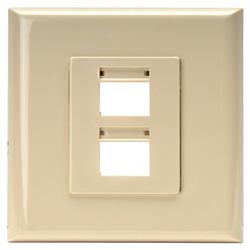 Channel Vision 2 Socket Decora-Style Faceplate - 1-Gang - Ivory