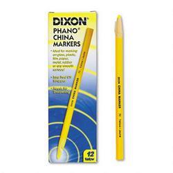 Dixon Ticonderoga Co. China Marker, Nontoxic, Yellow, Dozen (DIX00073)