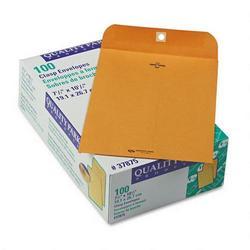 Quality Park Products Clasp Envelopes, Kraft, 28-lb., 7-1/2 x 10-1/2, 100/Box (QUA37875)