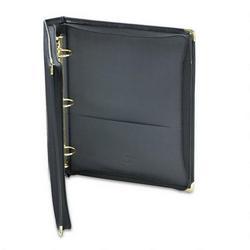 Samsill Corporation Classic Collection® Zippered Ring Binder, 8-1/2 x 11, 1-1/2 Capacity, Black (SAM15250)