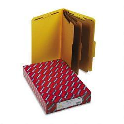 Smead Manufacturing Co. Classification Folders, 8-Section, Legal, 2/5 Cut, 3 Expansion, Yellow, 10/Box (SMD19098)