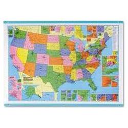 American Map Company Cleartype® U.S. Business/Marketing Full-Color Laminated Wall Map, 38w x 25h (AMM698317)