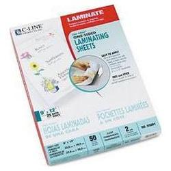 C-Line Products, Inc. Cleer Adheer® Cut-to-Size Laminating Film, 2 mil, 9 x 12, 50 Sheets/Box (CLI65001)