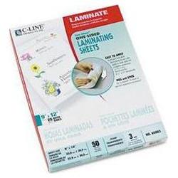 C-Line Products, Inc. Cleer Adheer® Cut-to-Size Laminating Film, 3 mil, 9 x 12, 50 Sheets/Box (CLI65003)