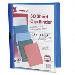 Universal Office Products Clip-Style Report Cover, 30-Sheet Capacity, Clear Front/Dark Blue Back (UNV20504)