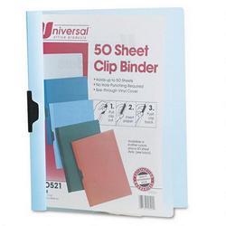 Universal Office Products Clip-Style Report Cover, 50-Sheet Capacity, Clear Front/Blue Back (UNV20521)