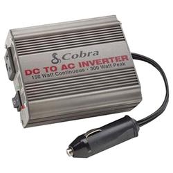 Cobra Microport 150W DC to AC Power Inverter - Input Voltage:12V DC - Output Voltage:115V AC, 5V DC - 150W Modified Sine Wave