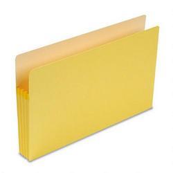 Smead Manufacturing Co. Colored File Pocket, Legal, Straight Cut, 3-1/2 Expansion, Yellow (SMD74233)