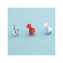 Universal Office Products Colored Push Pins, 100 Clear Pins per Pack, 3/8 Point (UNV31304)