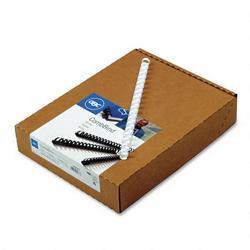 General Binding/Quartet Manufacturing. Co. CombBind™ Plastic Binding Combs, 1/2 Diameter, White, 100 Combs/Box (GBC4000062)