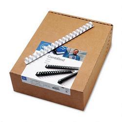 General Binding/Quartet Manufacturing. Co. CombBind™ Plastic Binding Combs, 5/8 Diameter, White, 100 Combs/Box (GBC4000086)
