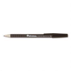 Universal Office Products Comfort Grip Ballpoint Pen, Fine Point, Black Ink (UNV15620)