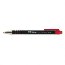 Universal Office Products Comfort Grip Retractable Ballpoint Pen, 0.7mm Point, Nonrefillable, Red Ink (UNV15522)