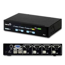 CONNECTPRO Connectpro Master-IT USB UR-14 KVM Switch - 4 x 1 - 4 x Type B USB, 4 x HD-15 Video - 1U - Rack-mountable