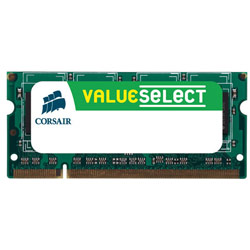 Corsair Value Select 1GB PC3200 400hz 200-pin DDR SODIMM Laptop Memory