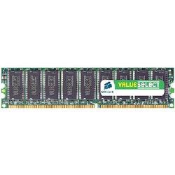 Corsair Value Select 2GB ( 2 X 1GB ) PC-3200 400MHz 184-Pin DDR Dual Channel Desktop Memory Kit