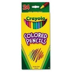Binney And Smith Inc. Crayola® Presharpened Long Colored Pencils, Thick 3.3mm Lead, 24-Color Set (BIN684024)