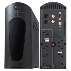 CABLES UNLIMITED CyberPower CP1200AVR UPS - 1200VA/720W AVR 8-Outlet RJ11/RJ45/Coax Tower EMI/RFI USB - PowerPanel Software