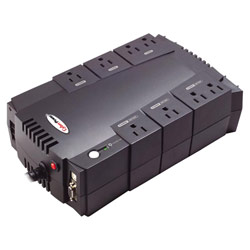 CyberPower Systems CyberPower CP550SL UPS - 550VA 330W 8-Outlet RJ11 Compact Design EMI/RFI USB - PowerPanel Software