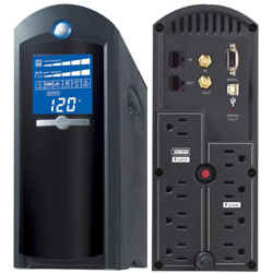 CyberPower Systems CyberPower Intelligent LCD Series UPS 1350VA 810 Watts AVR 8-Outlet - Power Panel Software