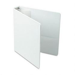 Universal Office Products Deluxe Round Ring Vinyl View Binder, 1-1/2 Capacity, White (UNV20722)