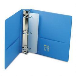 Universal Office Products Deluxe Round Ring Vinyl View Binder, 2 Capacity, Light Blue (UNV20733)