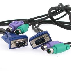 Eforcity 3-in-1 Molded KVM Cable M / M , 6FT / 1.8M by Eforcity