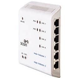 3COM - BNC 3Com IntelliJack NJ1000 Gigabit Ethernet Switch - 4 x 10/100/1000Base-T LAN, 1 x 10/100/1000Base-T Uplink
