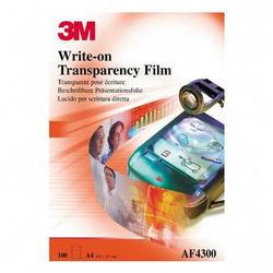 3M Write-On Overhead Transparency Film - Letter - 8.5 x 11 - 100 x Sheet(s)