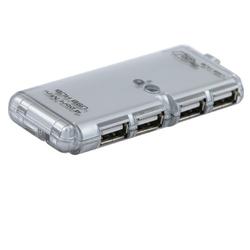 Eforcity 4 Port LED USB 2.0 Hub, Silver by Eforcity