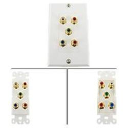 Abacus24-7 5-RCA Component Wall Plate (RGB + Audio)