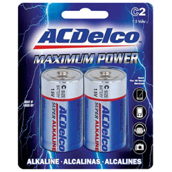 AC Delco C2 ACD C Maximum Power Alkaline Retail Battery Pack