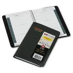 At-A-Glance Academic/Fiscal Weekly Appointment Book, 1 Wk/Spread, 4 7/8x8, Black (AAG7010105)