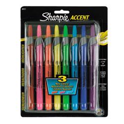 Sanford Accent® Highlighter Retractable, 8 Color Set, Assorted (SAN28101)