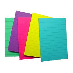 Sparco Products Adhesive Notes, Ruled, 4 x6 , 5/Pack, Extreme Colors (SPR19824)