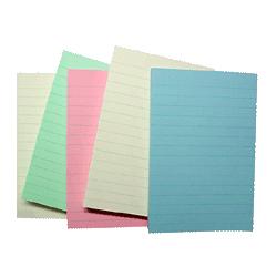 Sparco Products Adhesive Notes, Ruled, 4 x6 , 5/Pack, Pastel Colors (SPR19850)