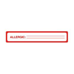 Tabbies Allergy Label, 5-1/2 x1 , 175/Roll, Red (TAB40561)
