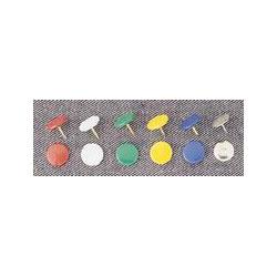Universal Office Products Assorted Color Thumb Tacks, 5/16 Point, 5/16 Head, 60 Tacks per Card (UNV51001)