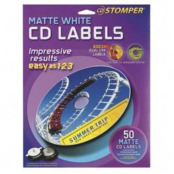 Avery-Dennison Avery Dennison CD/DVD Label(s) - Matte - 50 x Label, 25 x Sheet - White