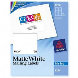 Avery-Dennison Avery Dennison Color Printing Labels - 3.33 Width x 4 Length - Permanent - White