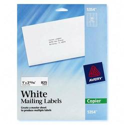 Avery-Dennison Avery Dennison Copier Mailing Labels - 1 Width x 2.81 Length - Permanent - 825 / Box - White
